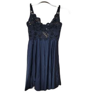 Coquette Black/Blue Sexy Nighty Size S/P